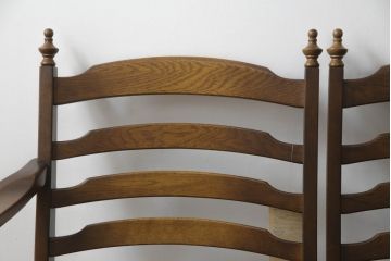 中古　美品　飛騨産業　キツツキ　穂高シリーズ　絵画のようなファブリックが素敵な3人掛けソファ(三人掛け、3P、アームソファ)(R-058830)