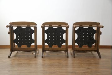 中古　美品　飛騨産業　キツツキ　穂高シリーズ　絵画のようなファブリックが素敵な3人掛けソファ(三人掛け、3P、アームソファ)(R-058830)