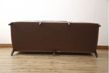 中古　美品　神戸洋家具　メープル不二屋　優雅な佇まいが魅力的な3人掛けソファ(ラウンジソファ、三人掛け、3P)(R-058831)
