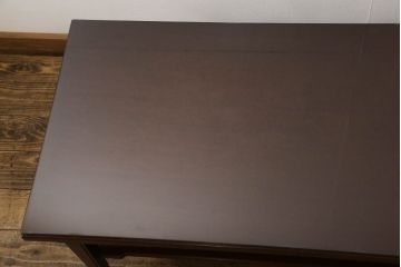 中古　美品　神戸洋家具　メープル不二屋　ガラス天板付き　シックで落ち着いた雰囲気ただようセンターテーブル(ローテーブル)(R-058832)