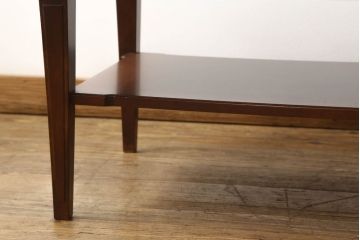 中古　美品　神戸洋家具　メープル不二屋　ガラス天板付き　シックで落ち着いた雰囲気ただようセンターテーブル(ローテーブル)(R-058832)