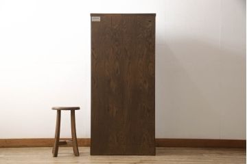 中古　美品　岩谷堂箪笥　こだわりの意匠が目を引く縦型チェスト(整理箪笥、引き出し、和たんす)(R-058834)
