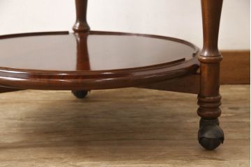 和製ビンテージ　美品　柏木工　店舗什器にもオススメ! クラシカルなキャスターワゴン(サイドテーブル、サイドワゴン、ヴィンテージ)(R-058839)