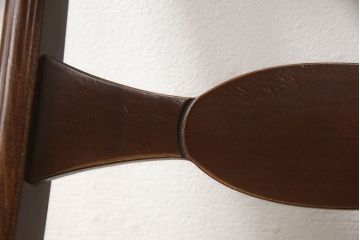 中古　神戸洋家具　メープル不二屋　ストライプ柄が上品な雰囲気を醸し出すダイニングチェア2脚セット(イス、椅子)(R-058840)