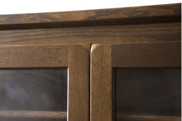 中古　美品　KASHIWA(柏木工)　オーク材　WILDERNESS(ウィルダネス)　カントリーな雰囲気ただよう食器棚(定価約54万円)(戸棚、収納棚、キャビネット)(R-058842)