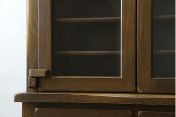 中古　美品　KASHIWA(柏木工)　オーク材　WILDERNESS(ウィルダネス)　カントリーな雰囲気ただよう食器棚(定価約54万円)(戸棚、収納棚、キャビネット)(R-058842)