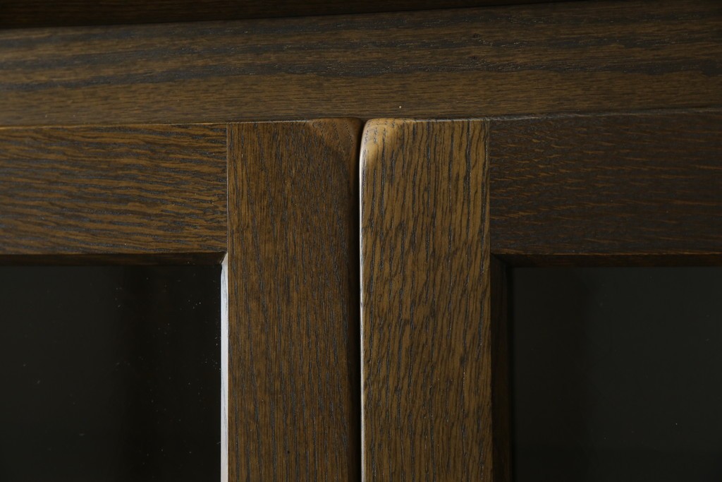 中古　美品　KASHIWA(柏木工)　オーク材　WILDERNESS(ウィルダネス)　カントリーな雰囲気ただよう食器棚(定価約54万円)(戸棚、収納棚、キャビネット)(R-058842)