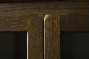 中古　美品　KASHIWA(柏木工)　オーク材　WILDERNESS(ウィルダネス)　カントリーな雰囲気ただよう食器棚(定価約54万円)(戸棚、収納棚、キャビネット)(R-058842)