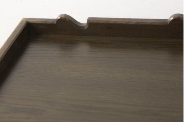 和製ビンテージ　神戸洋家具　永田良介商店　天板上の装飾が特徴的なデスク(ワークデスク、在宅用、在宅ワーク、ヴィンテージ)(R-058860)