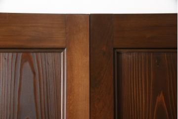 ラフジュ工房オリジナル　新古品　組子細工が上品なアクセントになる組子帯戸3枚セット(引き戸、ガラス帯戸、板戸、建具)(R-058862)