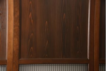 ラフジュ工房オリジナル　新古品　組子細工が上品なアクセントになる組子帯戸3枚セット(引き戸、ガラス帯戸、板戸、建具)(R-058862)