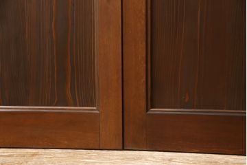 ラフジュ工房オリジナル　新古品　組子細工が上品なアクセントになる組子帯戸3枚セット(引き戸、ガラス帯戸、板戸、建具)(R-058862)