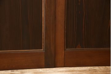 ラフジュ工房オリジナル　新古品　組子細工が上品なアクセントになる組子帯戸3枚セット(引き戸、ガラス帯戸、板戸、建具)(R-058862)