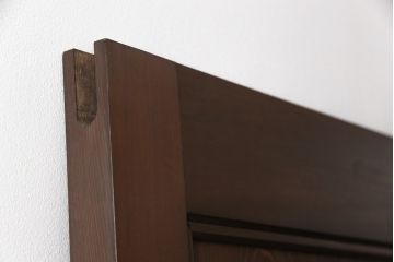 ラフジュ工房オリジナル　新古品　組子細工が上品なアクセントになる組子帯戸1枚(引き戸、ガラス帯戸、板戸、建具)(R-058863)