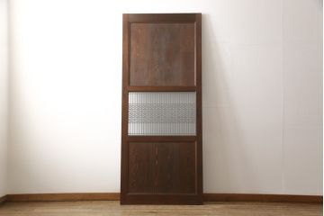 ラフジュ工房オリジナル　新古品　組子細工が上品なアクセントになる組子帯戸1枚(引き戸、ガラス帯戸、板戸、建具)(R-058863)