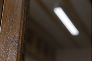 和製ヴィンテージ　神戸洋家具　ナラ材　シンプルなブックケース(本箱、収納棚、戸棚、キャビネット、ビンテージ)(R-058878)