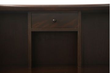 中古　美品　松本民芸家具　希少モデル　格子模様が特徴的なK型ライティングビューロー(ワークデスク、在宅ワーク用、簿記机、収納棚、戸棚)(R-058879)