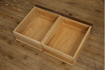 中古　美品　松本民芸家具　希少モデル　格子模様が特徴的なK型ライティングビューロー(ワークデスク、在宅ワーク用、簿記机、収納棚、戸棚)(R-058879)