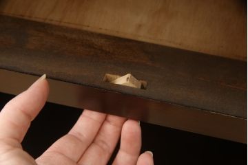 中古　美品　松本民芸家具　希少モデル　格子模様が特徴的なK型ライティングビューロー(ワークデスク、在宅ワーク用、簿記机、収納棚、戸棚)(R-058879)