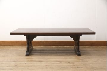 和製ビンテージ　ヴィンテージ家具　松本民芸家具　タモ材　上質な大人の空間づくりにぴったりな折りたたみ座卓(ローテーブル、ちゃぶ台、文机、センターテーブル、折り畳み)(R-058883)