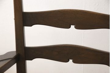 和製ビンテージ　神戸洋家具　永田良介商店　くつろぎの時間にオススメのロッキングチェア(アームチェア、揺り椅子、イス、板座チェア、ヴィンテージ)(R-058884)