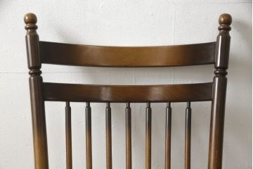 ビンテージ家具　レア!　TOYO FURNITURE(トーヨーファニチャー)製　ブナ材製のナチュラルなロッキングチェア(アームチェア、揺り椅子、イス、ヴィンテージ)(R-058885)