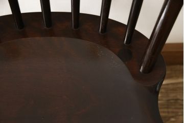 中古　松本民芸家具　フープバックの背もたれがおしゃれな#72型・リーチチェア2脚セット(ダイニングチェア、ウィンザーチェア、ウインザーチェア)(R-058886)