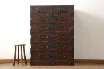 中古　美品　五城目箪笥　上質な和の空間づくりに取り入れたい衣装タンス(検索:岩谷堂箪笥)(引き出し、チェスト、和たんす、収納箪笥)(R-058901)