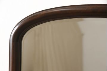 中古　美品　松本民芸家具　丸みのある優しいデザインの姿見(ミラー、鏡)(R-058904)