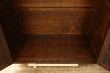 中古　松本民芸家具　ワードローブリメイク　シックな大人空間を演出してくれる収納棚(洋服タンス、靴箱、下駄箱、キャビネット)(R-058915)