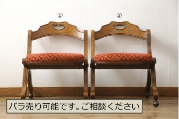 中古　美品　DREXEL HERITAGE(ドレクセルヘリテイジ)　ESPERANTO(エスペラント)　美しい曲線を描く木製フレームが目を惹くキャスター付きチェア2脚セット(2脚定価 約40万円)(サイドチェア、ダイニングチェア、ワークチェア、椅子、イス)(R-058919)