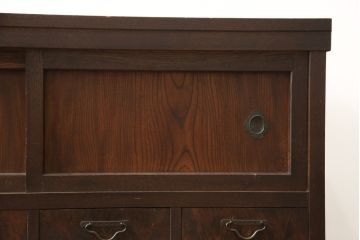 和製アンティーク　上手物!　上質な造りの三つ重ね時代箪笥(和箪笥、衣装箪笥、収納タンス、引き出し、チェスト)(R-058923)