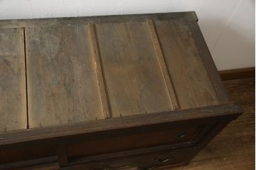 和製アンティーク　上手物!　上質な造りの重ね箪笥テレビ台(ローボード、ローチェスト、時代箪笥、和箪笥、引き出し)(R-058924)