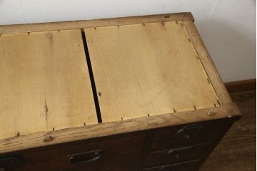 和製アンティーク　上手物!　上質な造りの重ね箪笥ローチェスト(ローボード、時代箪笥、和箪笥、衣装タンス、引き出し)(R-058926)
