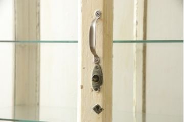 和製アンティーク　レトロな雰囲気たっぷりのケビントガラスケース(飾り棚、陳列棚、収納棚、キャビネット)(R-058929)