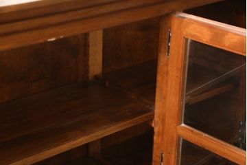 中古　美品　松本民芸家具　脚(台輪)付きリメイク　和モダンな空間づくりにおすすめのサイドボード(収納棚、食器棚、キャビネット)(R-058930)