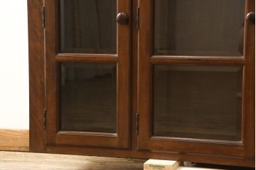 中古　美品　松本民芸家具　脚(台輪)付きリメイク　和モダンな空間づくりにおすすめのサイドボード(収納棚、食器棚、キャビネット)(R-058930)