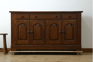 中古　美品　松本民芸家具　和・洋どちらの空間にも合わせやすいシックなサイドボード　(R-058931)