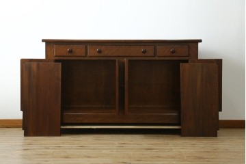 中古　美品　松本民芸家具　和・洋どちらの空間にも合わせやすいシックなサイドボード　(R-058931)