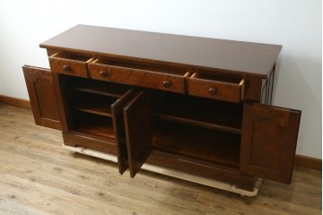 中古　美品　松本民芸家具　和・洋どちらの空間にも合わせやすいシックなサイドボード　(R-058931)