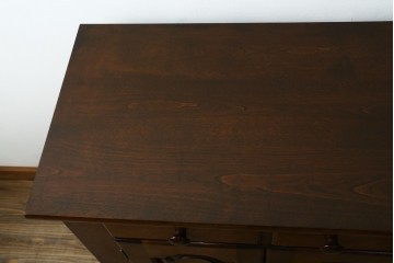 中古　美品　松本民芸家具　和・洋どちらの空間にも合わせやすいシックなサイドボード　(R-058931)