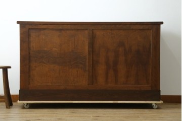 中古　美品　松本民芸家具　和・洋どちらの空間にも合わせやすいシックなサイドボード　(R-058931)