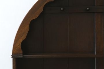 イギリスビンテージ　オーク材　上部の丸みがかわいらしいカップボード(食器棚、キャビネット、飾り棚、ヴィンテージ)(R-058933)
