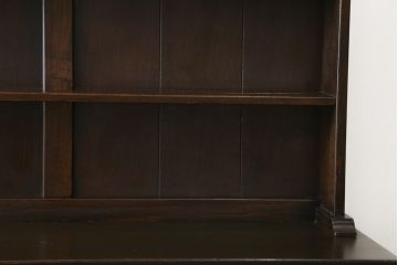 イギリスビンテージ　オーク材　上部の丸みがかわいらしいカップボード(食器棚、キャビネット、飾り棚、ヴィンテージ)(R-058933)