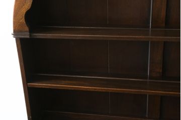 イギリスビンテージ　オーク材　上部の丸みがかわいらしいカップボード(食器棚、キャビネット、飾り棚、ヴィンテージ)(R-058933)