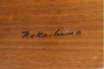 希少!　ヴィンテージ　美品　オリジナル　ジョージナカシマ　MINGUREN(ミングレン)　ラウンドテーブル(ジョージ・ナカシマ、カフェテーブル、ビンテージ)(R-058951)
