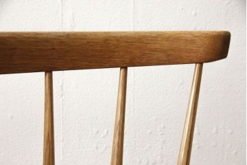 希少!　ヴィンテージ　美品　オリジナル　ジョージナカシマ　STRAIGHT BACKED CHAIR(ストレートバックチェア)　CN121　シンプルで洗練された佇まいが美しいチェア(ジョージ・ナカシマ、ダイニングチェア、板座チェア、イス、椅子、ビンテージ)(R-058952)