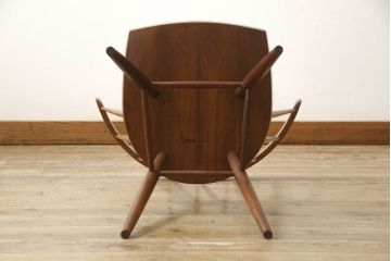 希少!　ヴィンテージ　美品　オリジナル　ジョージナカシマ　STRAIGHT BACKED CHAIR(ストレートバックチェア)　CN121　シンプルで洗練された佇まいが美しいチェア(ジョージ・ナカシマ、ダイニングチェア、板座チェア、イス、椅子、ビンテージ)(R-058952)
