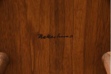 希少!　ヴィンテージ　美品　オリジナル　ジョージナカシマ　STRAIGHT BACKED CHAIR(ストレートバックチェア)　CN121　シンプルで洗練された佇まいが美しいチェア(ジョージ・ナカシマ、ダイニングチェア、板座チェア、イス、椅子、ビンテージ)(R-058952)