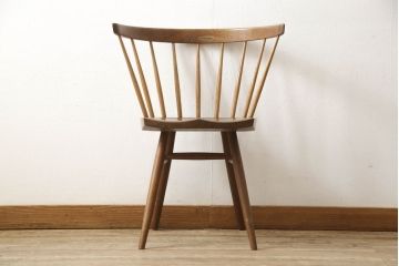 希少!　ヴィンテージ　美品　オリジナル　ジョージナカシマ　STRAIGHT BACKED CHAIR(ストレートバックチェア)　CN121　シンプルで洗練された佇まいが美しいチェア(ジョージ・ナカシマ、ダイニングチェア、板座チェア、イス、椅子、ビンテージ)(R-058953)
